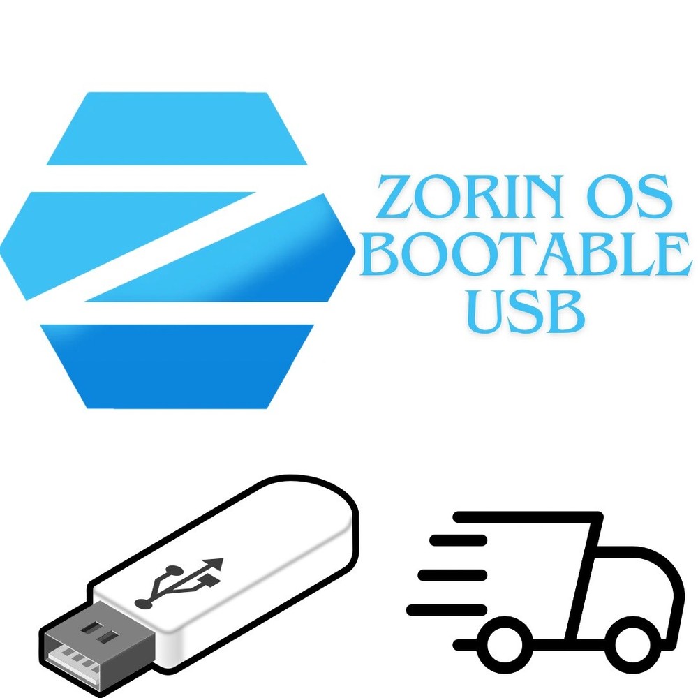 Zorin OS 18 CORE 64bit USB Linux Bootable FLASH DRIVE Live or Install Zorin OS