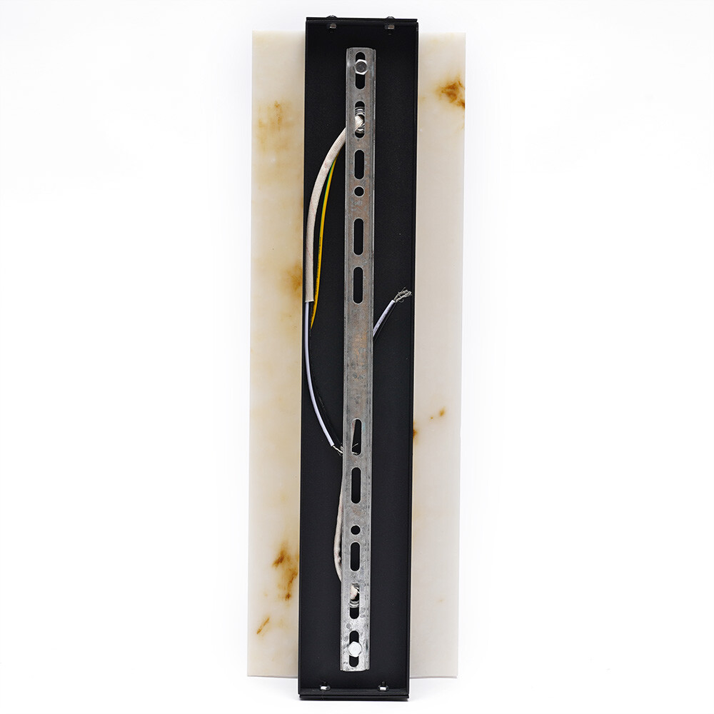 Marble Wall Light Hand Carved Alabaster Rectangular Sconce LED Indoor Wall Lamp