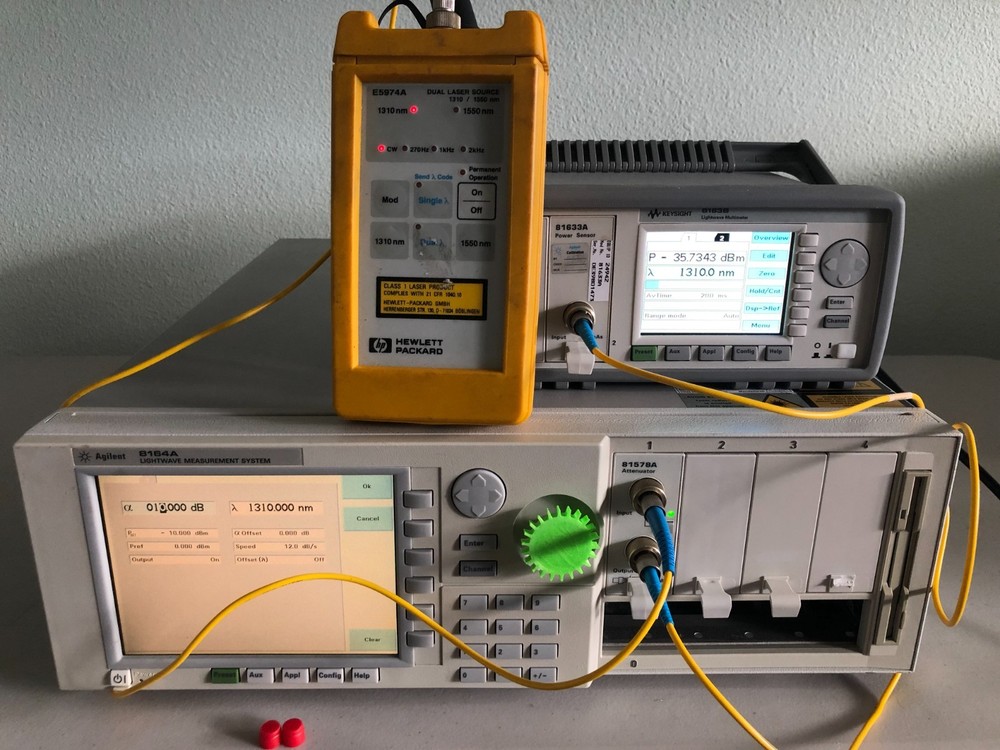 Keysight 8163B Lightwave Multimeter Mainframe+Interface81618A+power sensor81633A