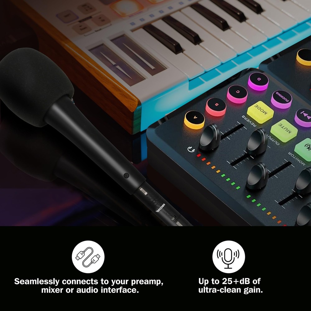 Microphone Preamp Audio , Professional Mic Activator Preamplifier with Dynami...