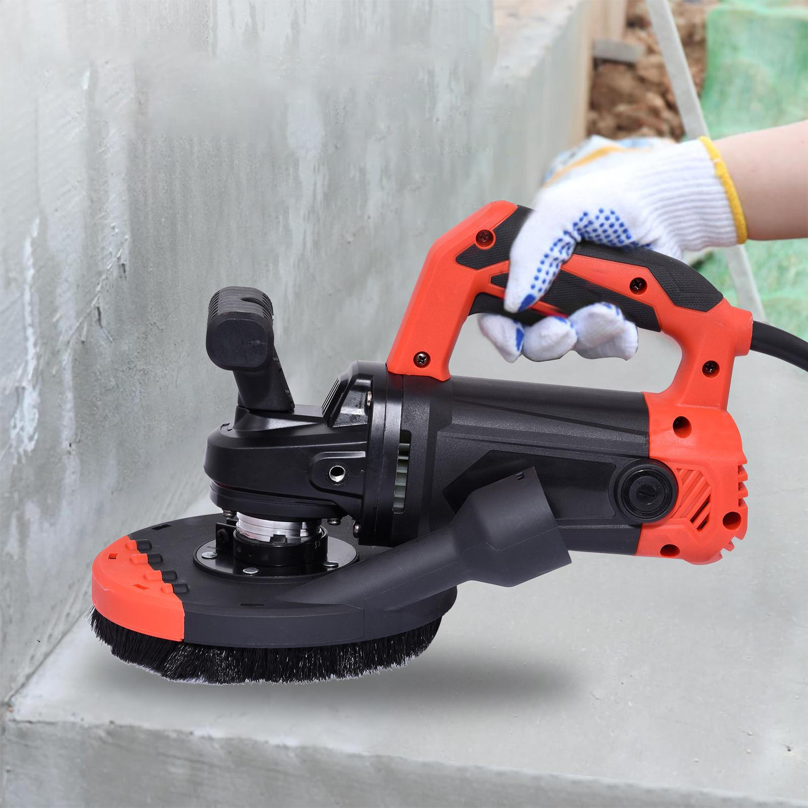 Concrete Floor Grinder 7" Wall Rough Grinder Roughing Machine 2200W