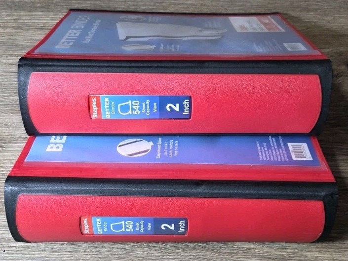 6 Pack Staples Better Binder, 2-Inch, Red