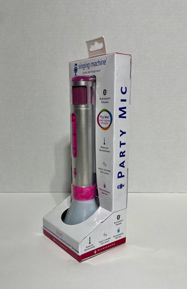 Singing Machine - Portable Microphone Wireless with Built in Bluetooth speaker