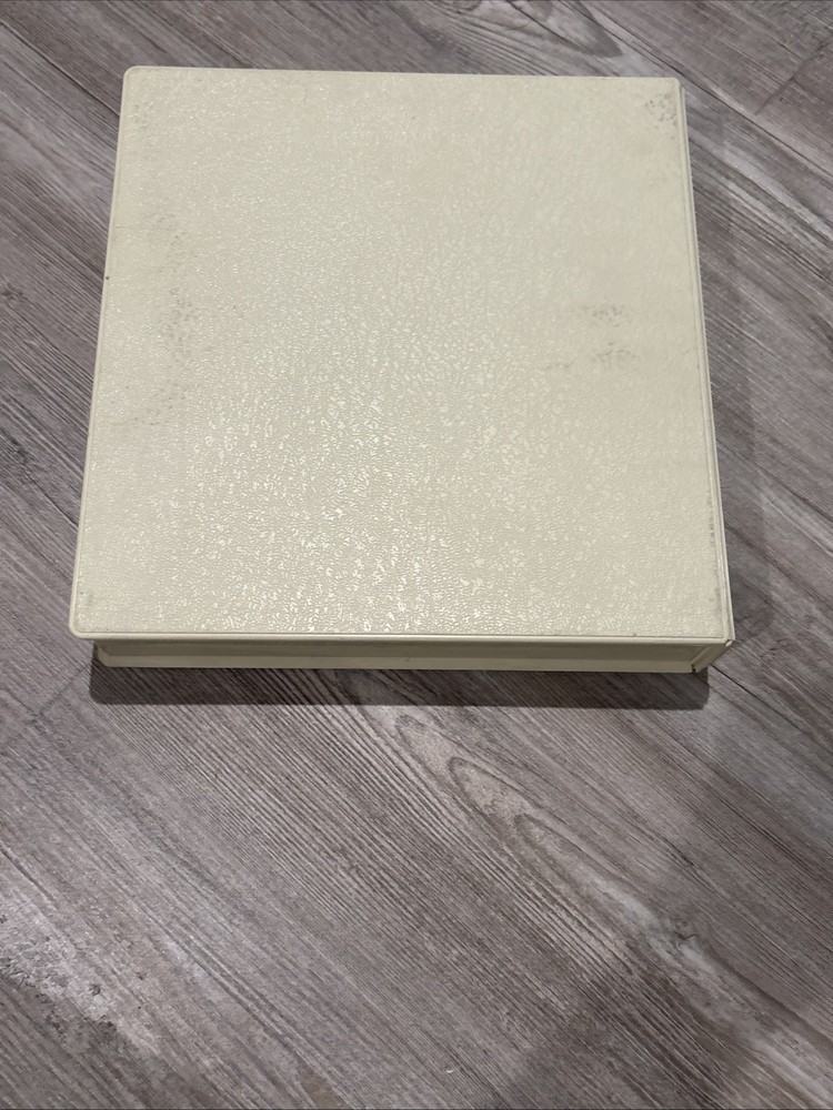 Vintage WANG 8” Floppy Disk Case Holder Beige