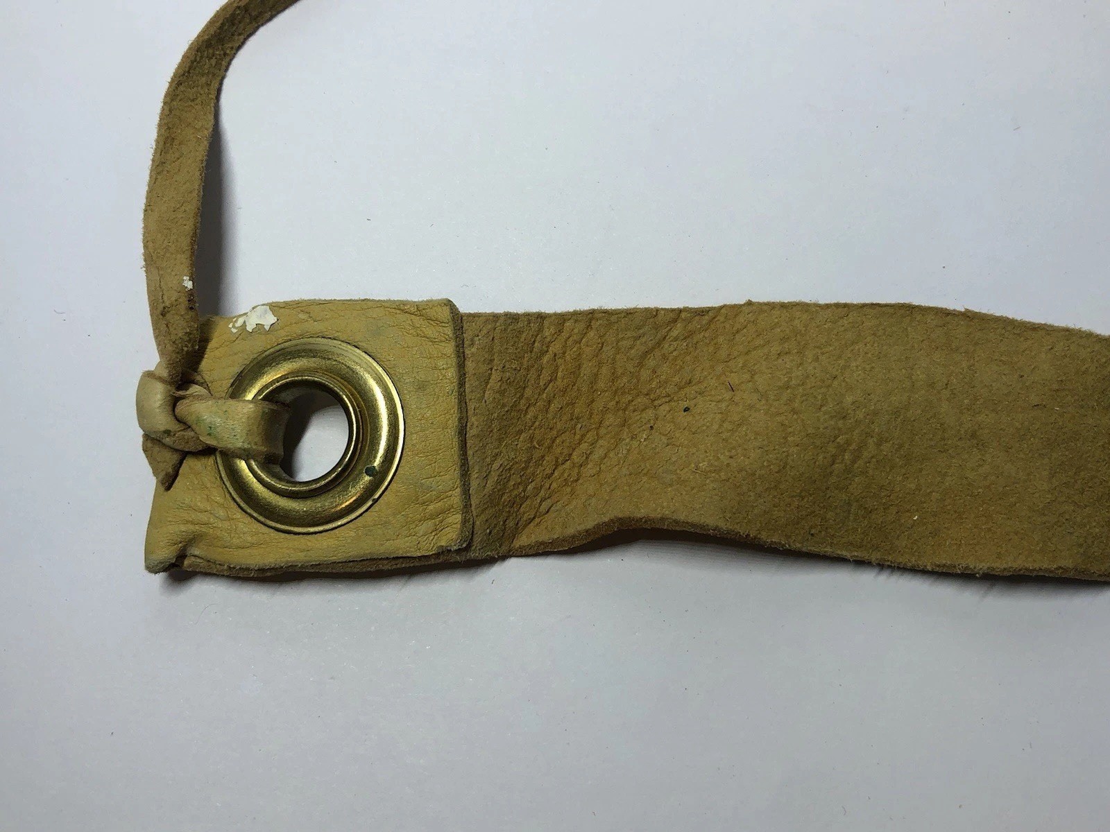 Vintage Native American Leather Headband Hand Made & Painted Tribe History