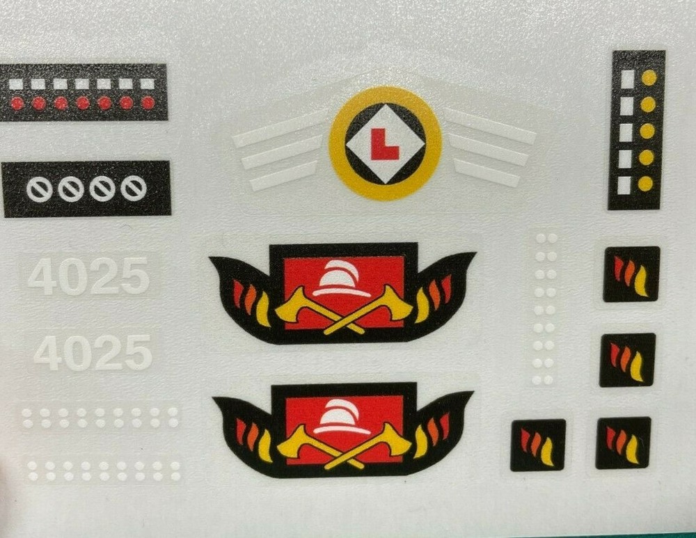 Custom Replacement Stickers for 4025 Fire Boat