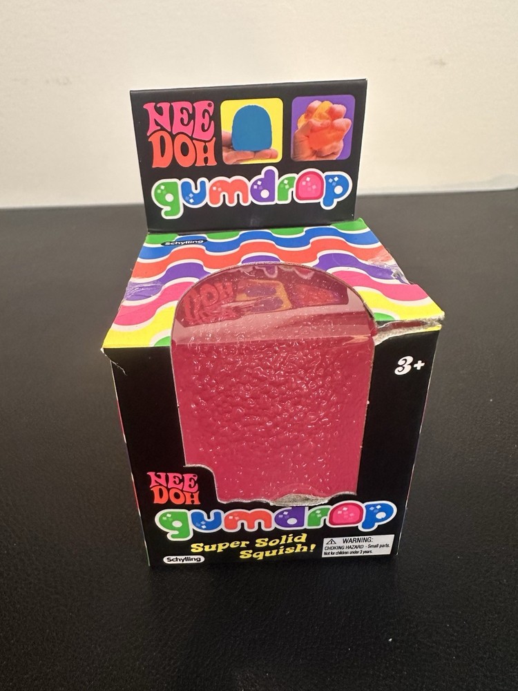 Nee Doh Gumdrop PINK Super Solid Squish Sensory Toy