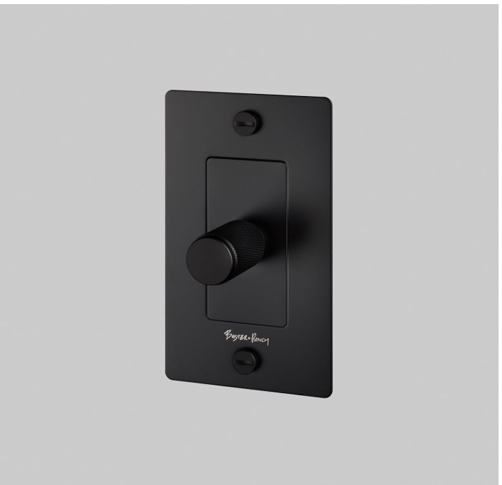 1G DIMMER/Cross/Incandescent/Complete/Black