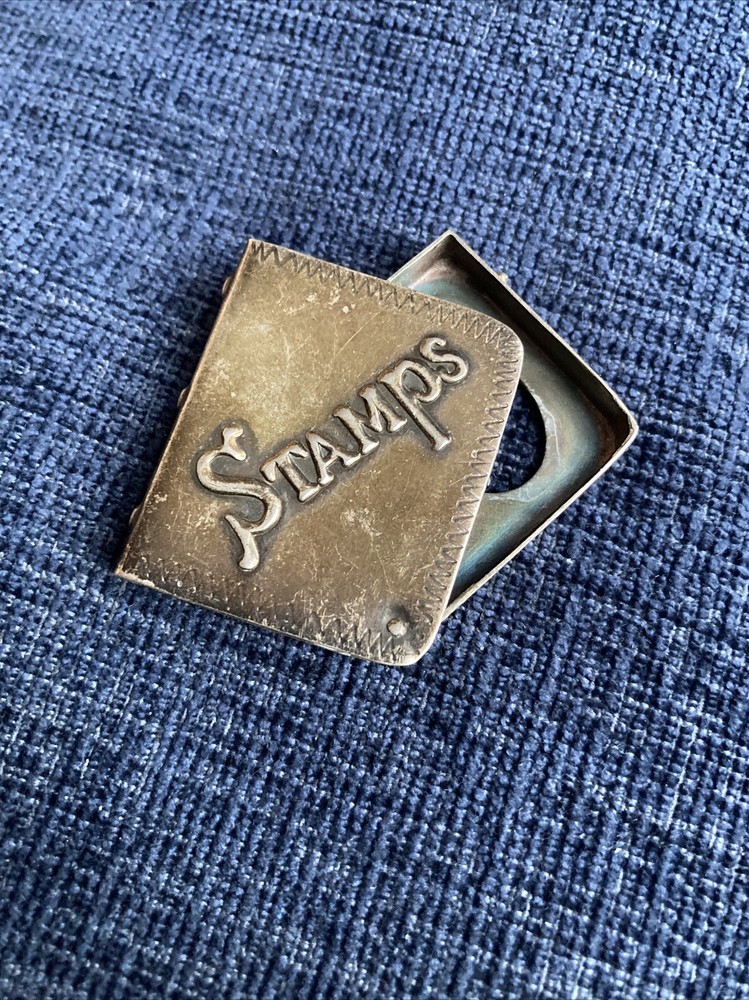 vintage sterling silver stamp box