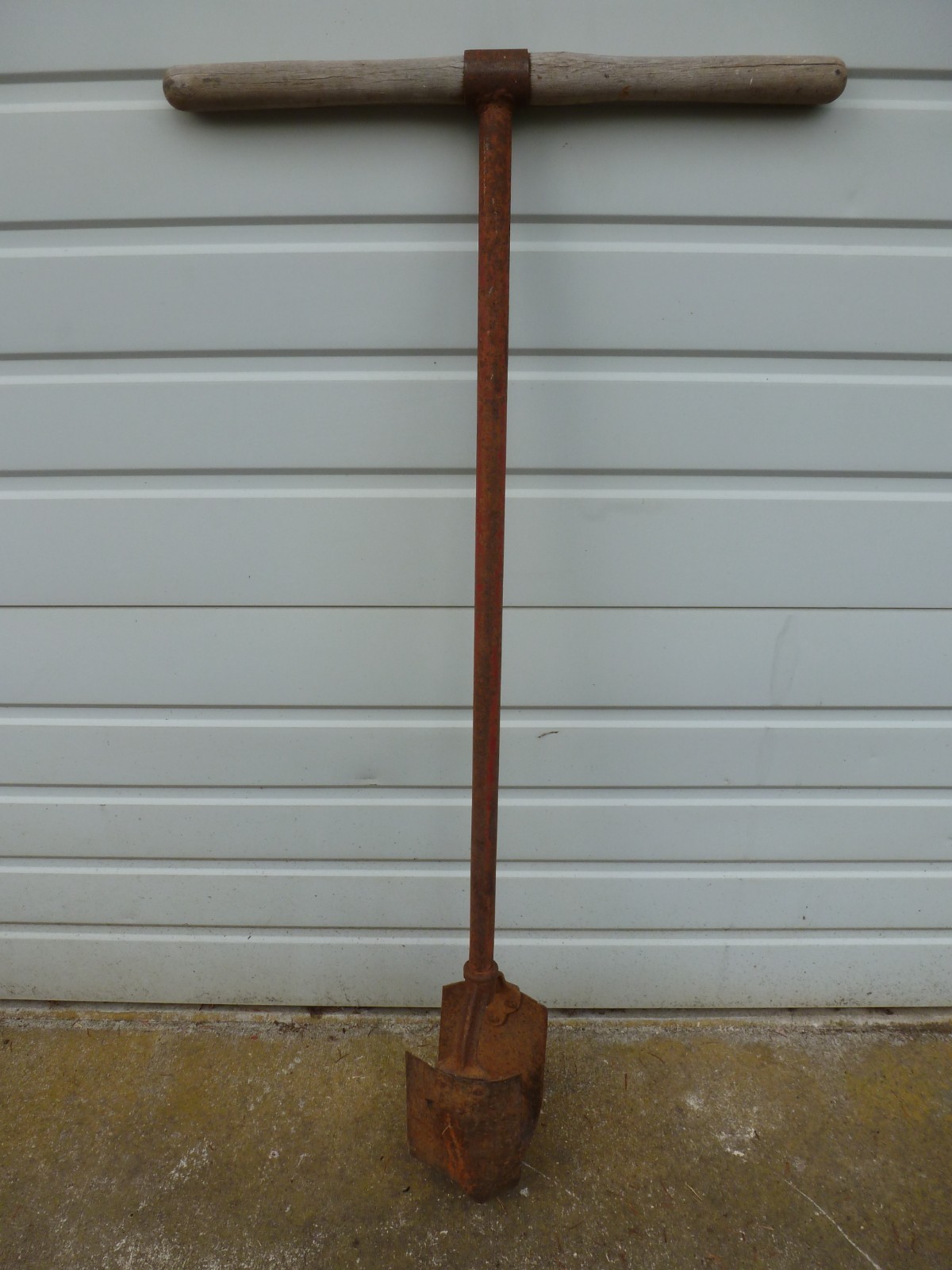 VTG Seymour 6 Inch Post Hole Digger 58 Auger Twist Type 45” Long W/ Wood Handle