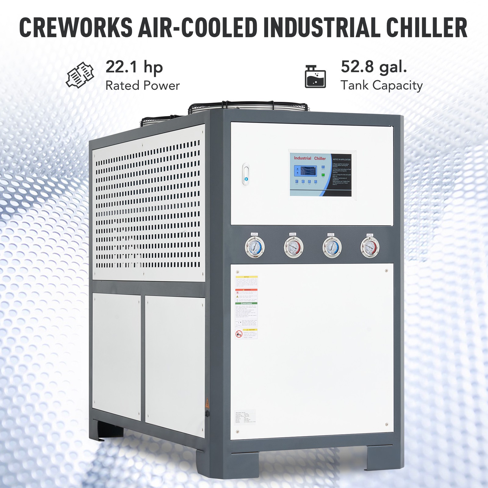 CREWORKS 22.1HP Air-Cooled Chiller for Laser Cooling Plastic Processing Welding