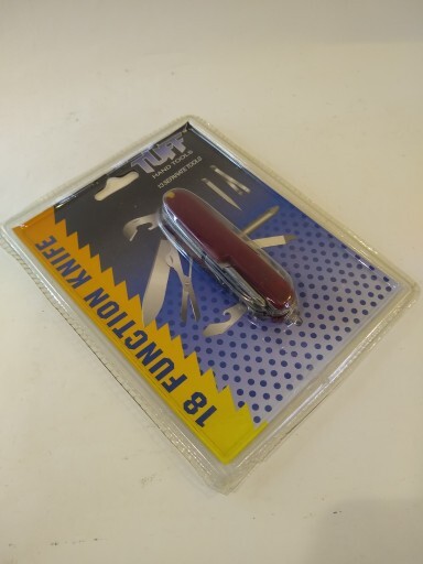 18 Function Red Tuff Tools - Pocket Knife w/ 13 Separate Tools.