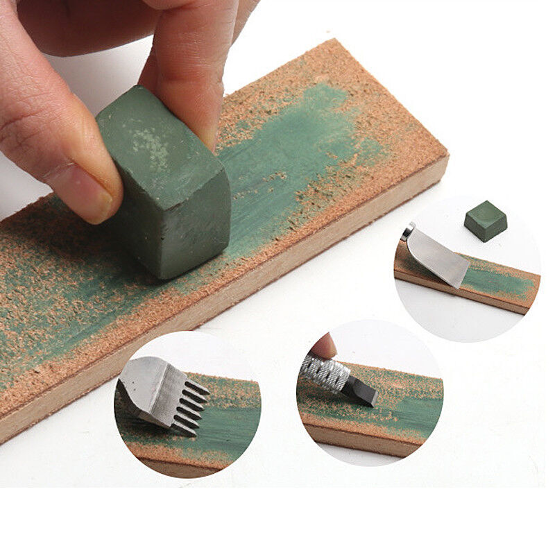 Dual Sided Leather Blade Strop Razor Sharpener&Polishing Compounds Tool Set4t