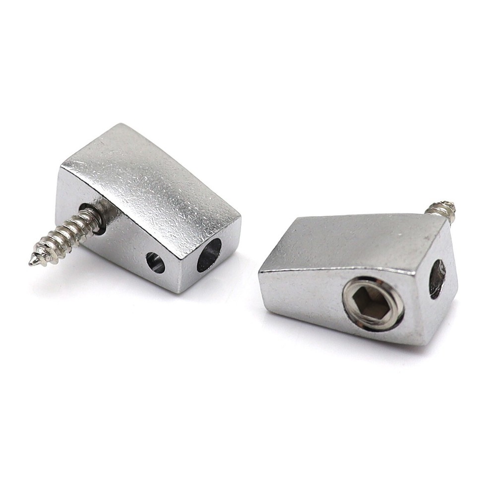 5 String Single String Bass Bridge Headless Individual Bridges and Nuts Silver