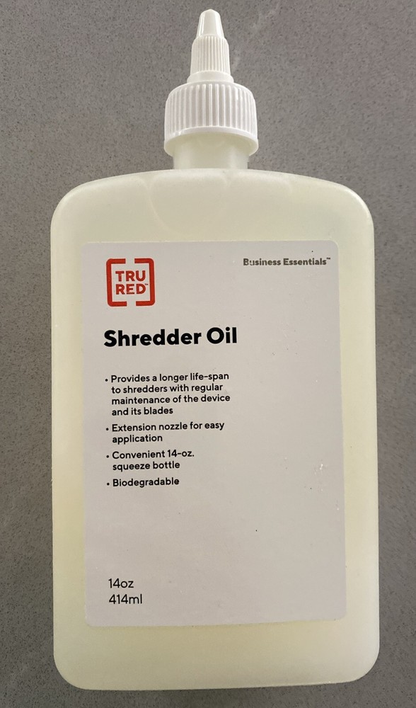 TRU RED SHREDDER OIL ~ 14oz.