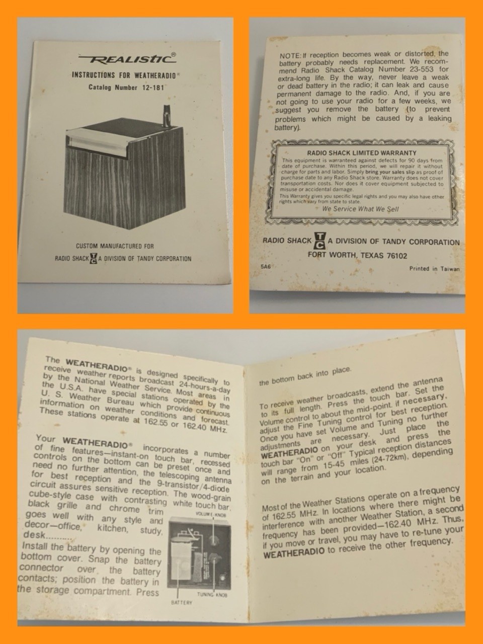 Realistic Radio Shack WeatheRadio Weather Radio 12-181 - NEW In Box