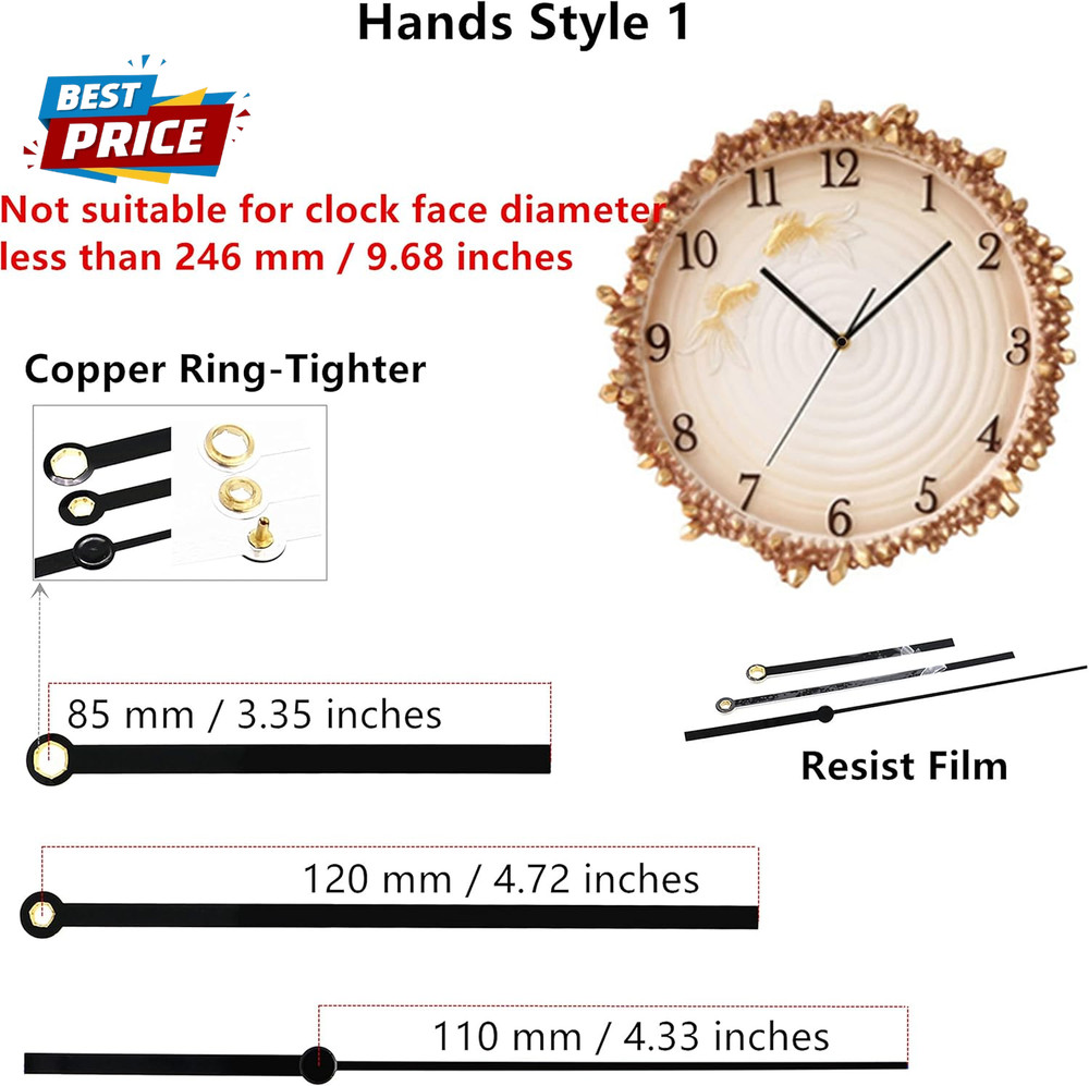Original Youngtown 12888 Pendulum Type Movement Step Clock Accessory Quartz DIY