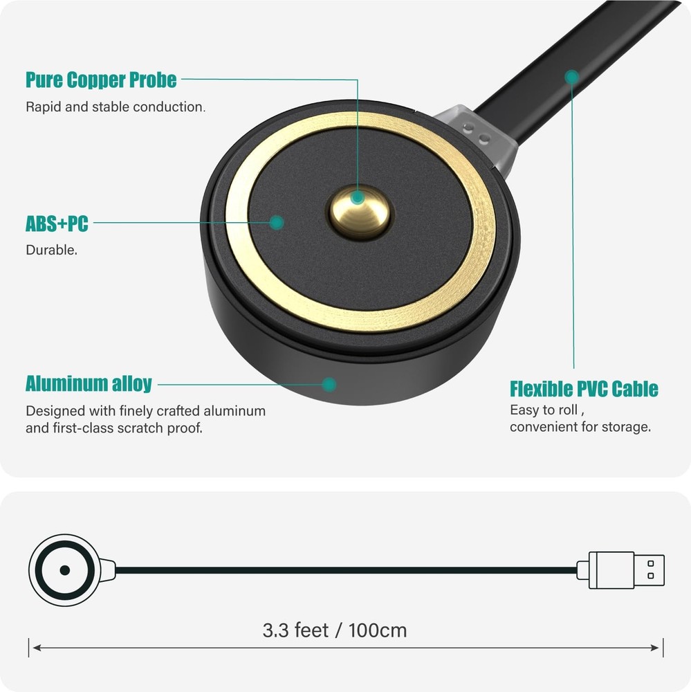 TUSITA MCC S Magnetic Charging Cable Only Compatible with Olight Flashlight...
