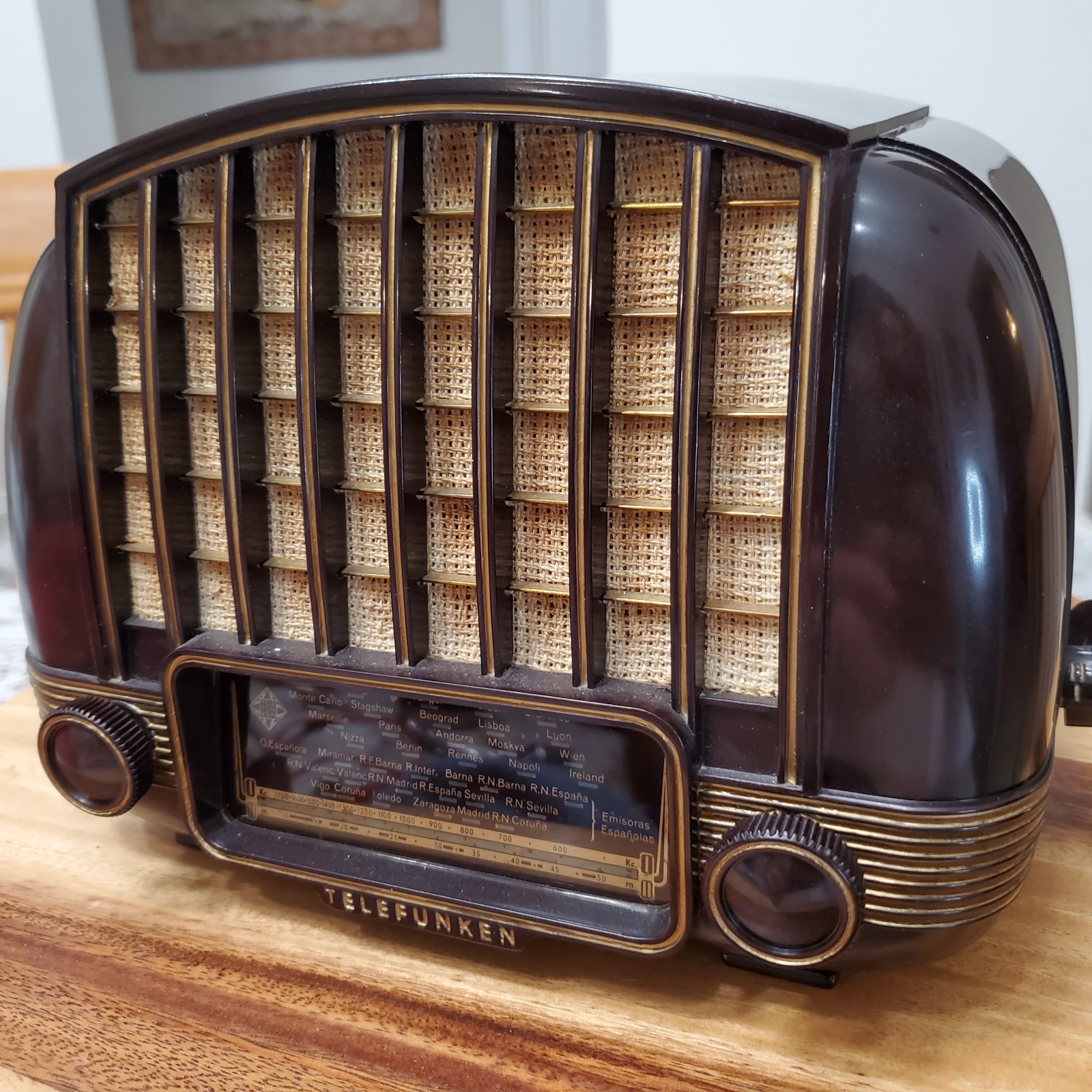 Ultra Rare Vintage 1954 Telefunken U-1515 Marimba Radio - Very Nice Works