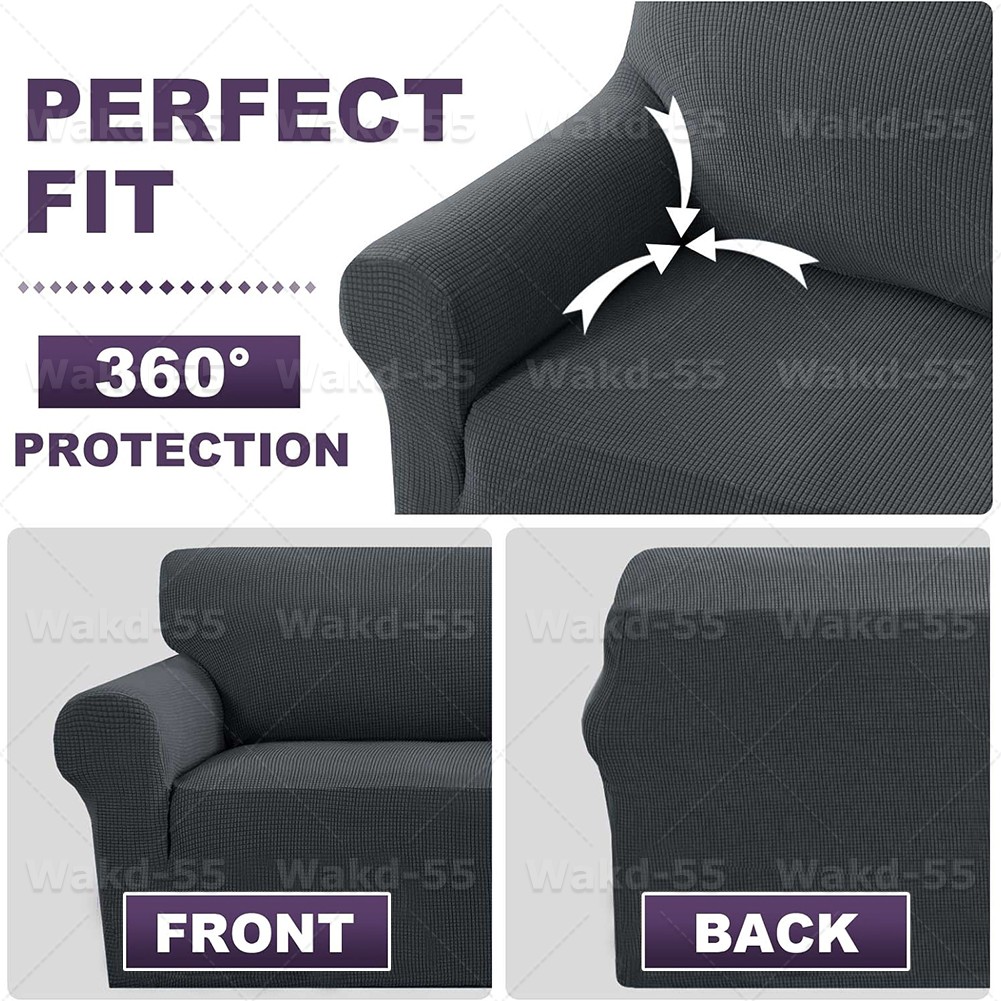 PREMIUM Elastic STRETCH SOFA COVERS Slipcover Protector Settee 1/2/3/4 Seater US