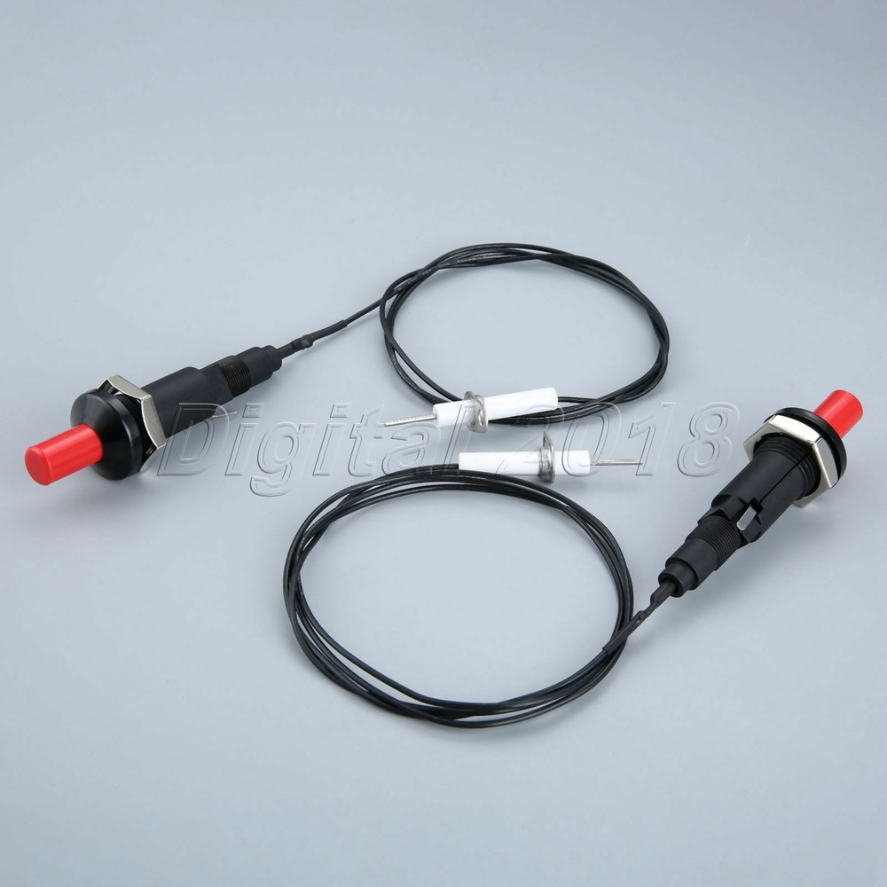 Replace 1 Meter Piezo Igniter Push Button Grill Spark Ignition Parts 2pcs/Set
