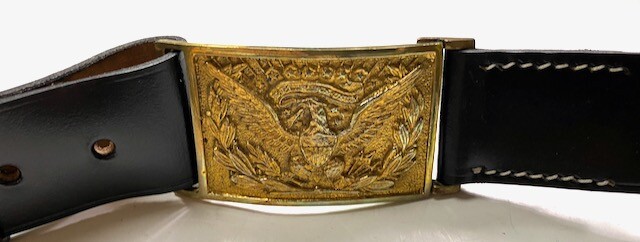 CIVIL WAR US UNION OFFICER M1851 LEATHER SWORD SABER BELT & BUCKLE