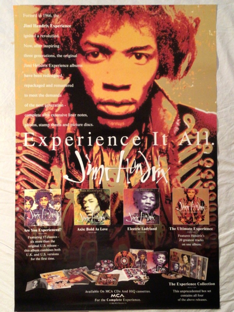 Jimi Hendrix 1993 Promo Poster Experience Collection