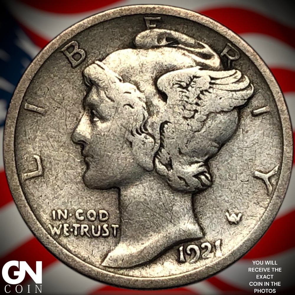 1921 D Mercury Dime Z3738