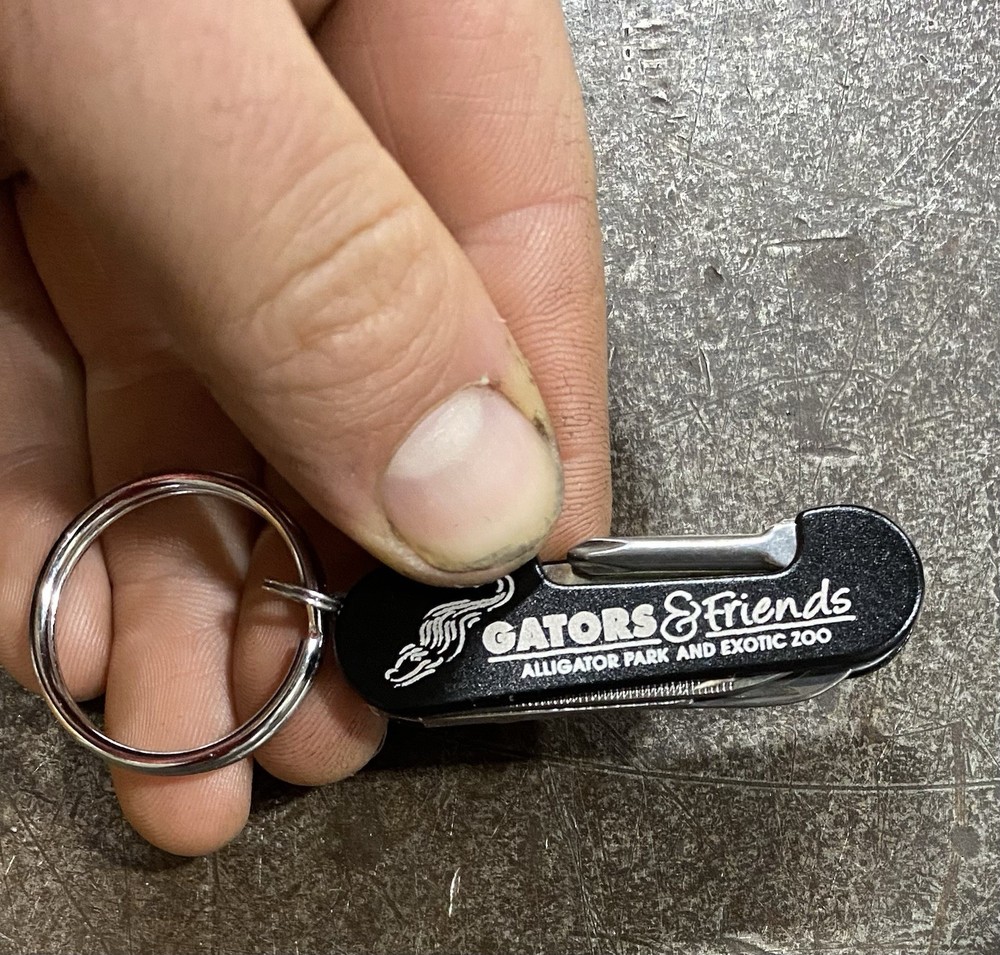 Gators & Friends Multi Tool Keychain -File, Scissors And Screwdriver