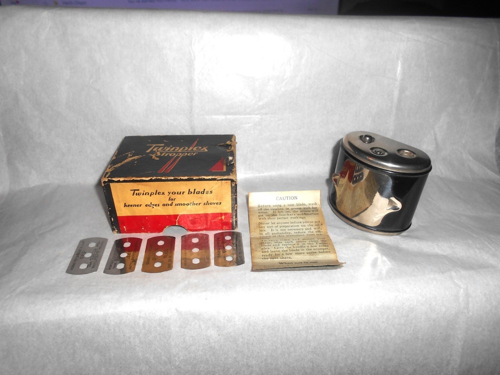 Twinplex Stropper Razor Sharpener W/ Instructions G-100 - Gillette/Probak