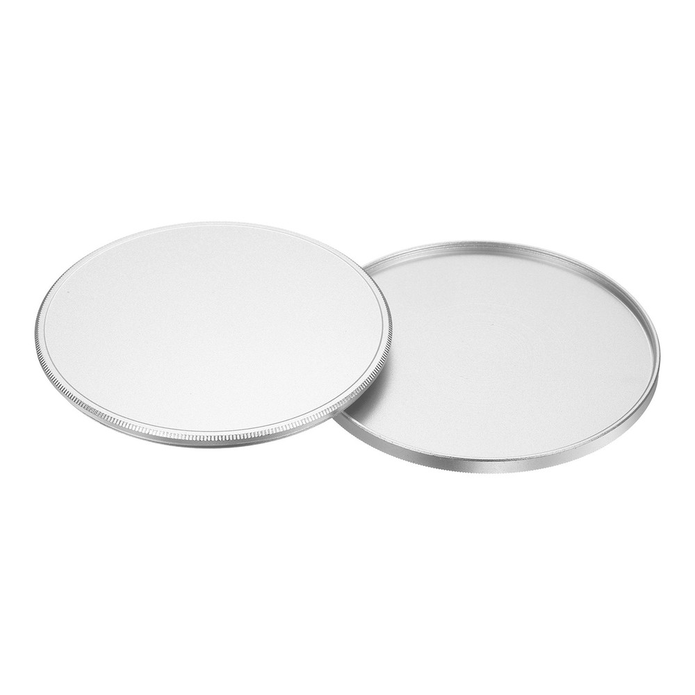 82mm Metal Lens Cap Universal Lens Filter Stack Cap Slim Stack Silver