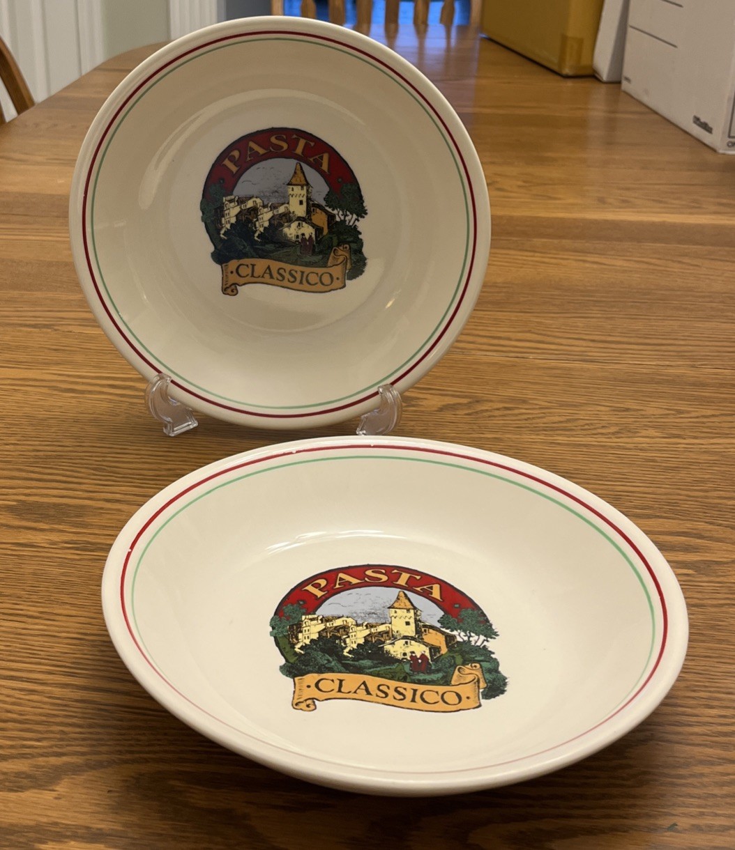 Classico Pasta Bowls Lot of 2 Made in Portugal Certified Int’l Corp.