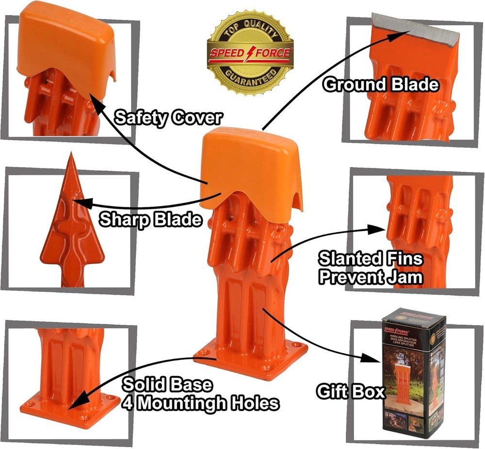 Efficient Kindling Log Splitter - Easy Manual Operation