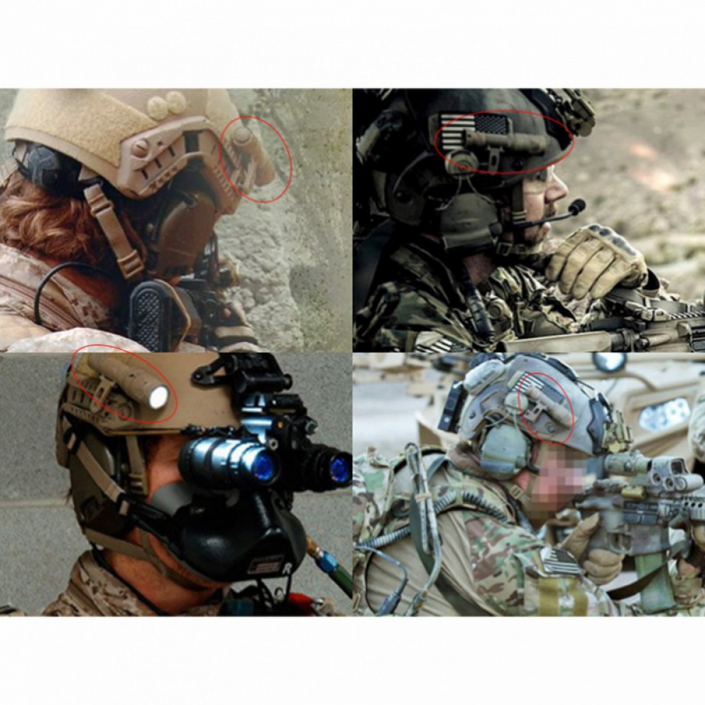 SS Precision M-AX CAG Helmet Flashlight Mount Flashlight Base SS MAX Bracket