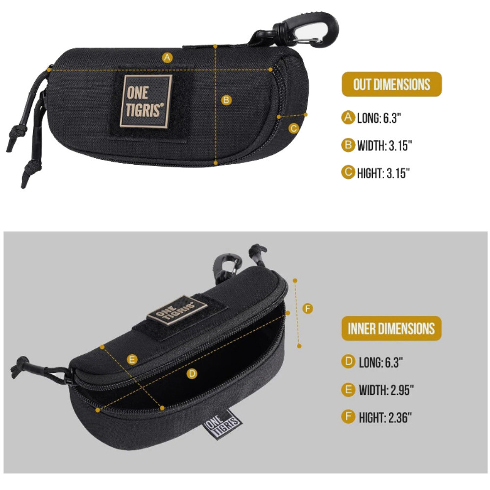 Tactical Molle Glasses Pouch Hard Case Shockproof Sunglasses Case Protective Box
