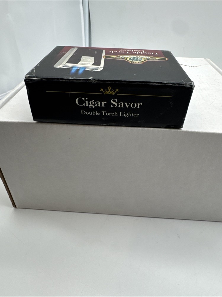 Cigar Savor Double Torch Lighter Works.