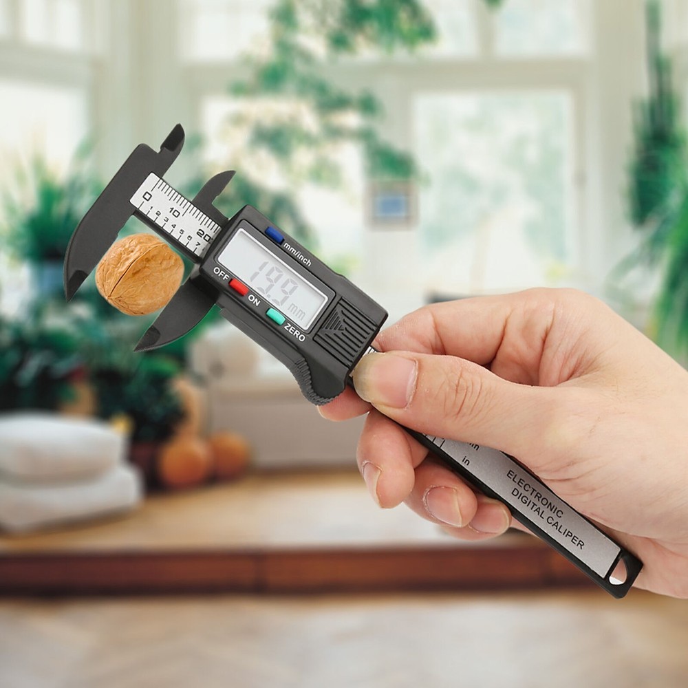 Practical 100 mm Plastic Electronic Digital Caliper with Large LCD Screen