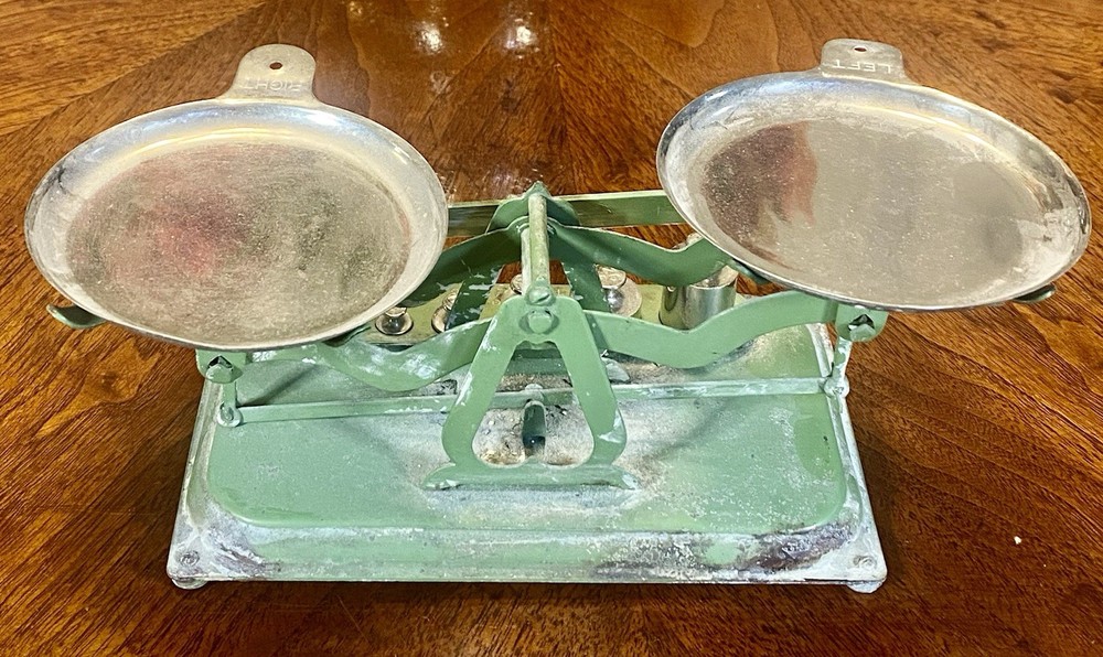 Vintage Metal Scale with Weights