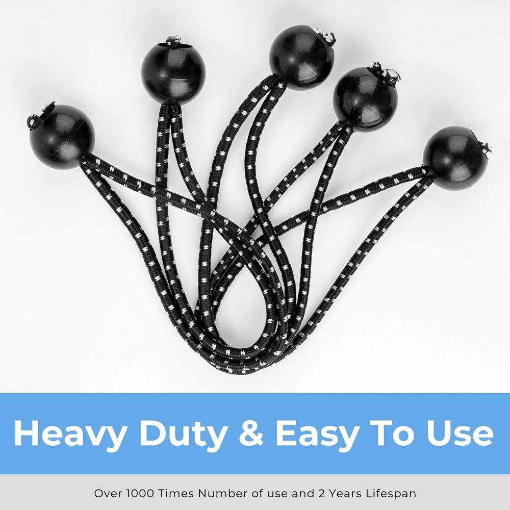 30 Pack 6 Inch Ball Bungee Cords Canopy Ties with Elastic String for Canopy, ...