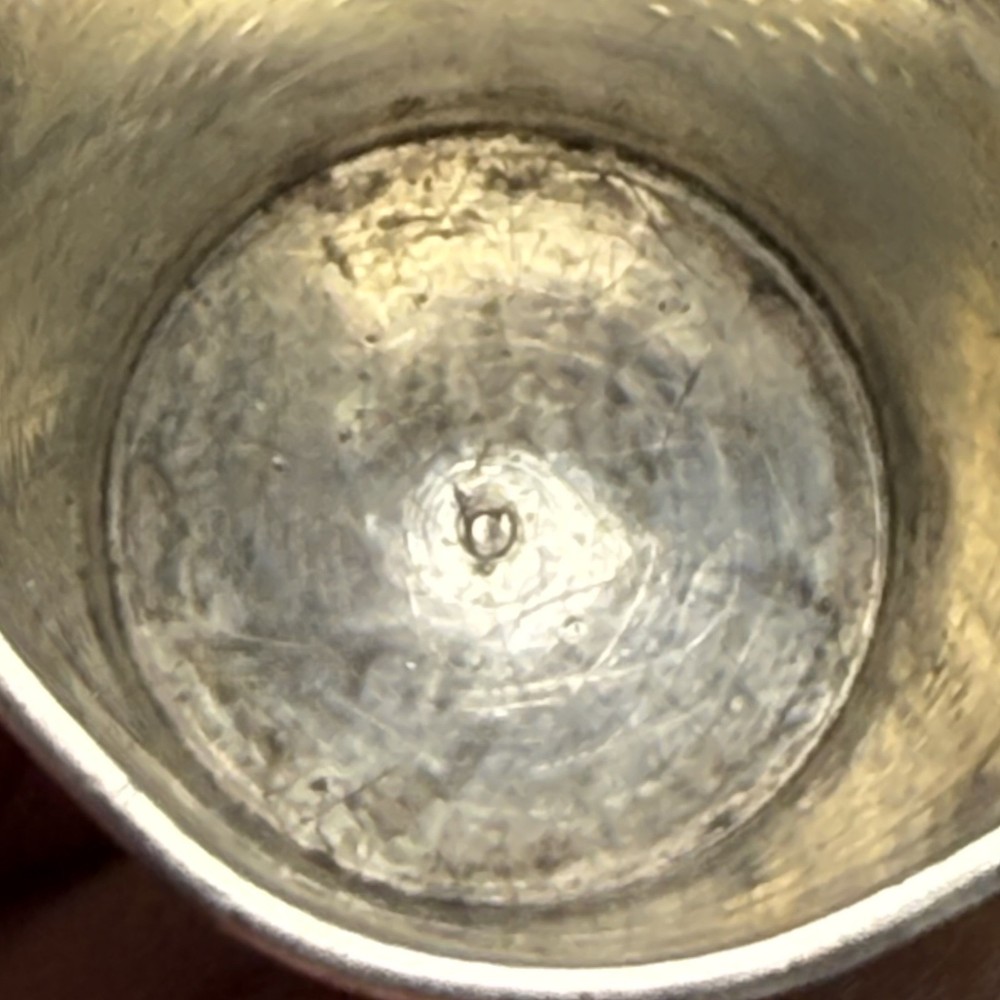 Antique Rare Sterling Silver Thimble #9 Initialed