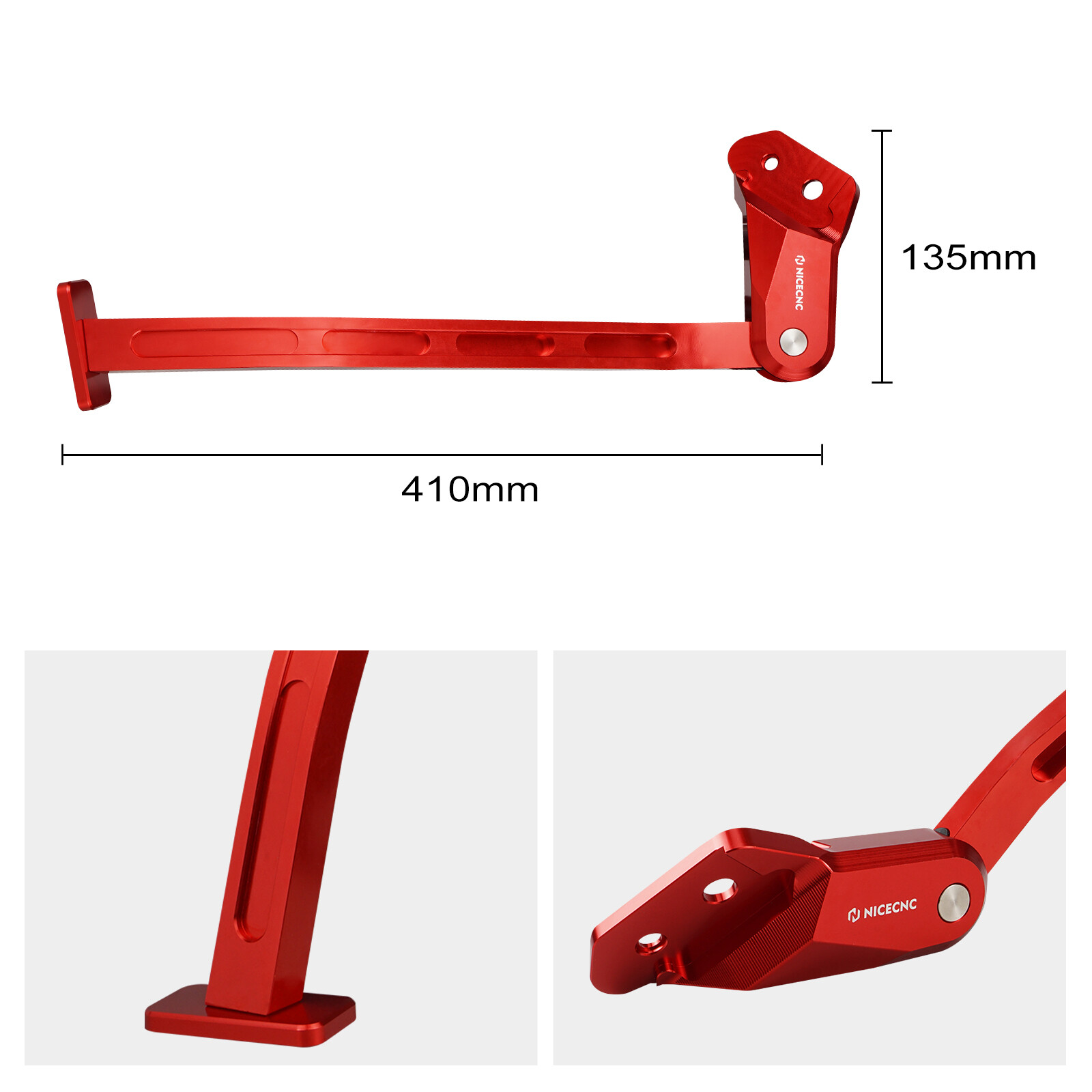 CNC Side Stand Kickstand For Honda CRF 250R 450R CRF250R CRF450R 2013-2018 Red