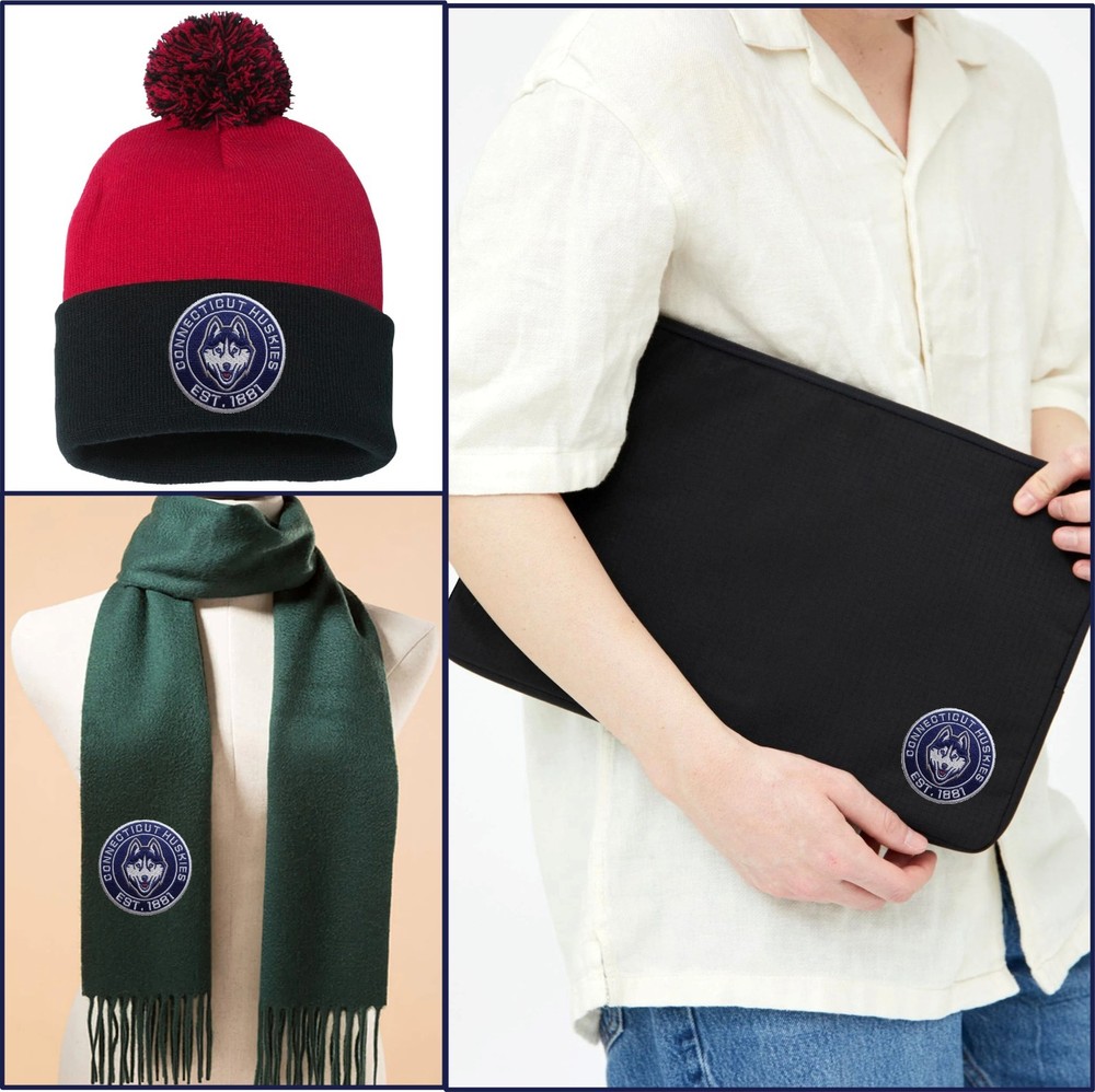 Connecticut Huskies NCAA Team Logo Iron On Patch - Sew Patch - Embroidered Patch