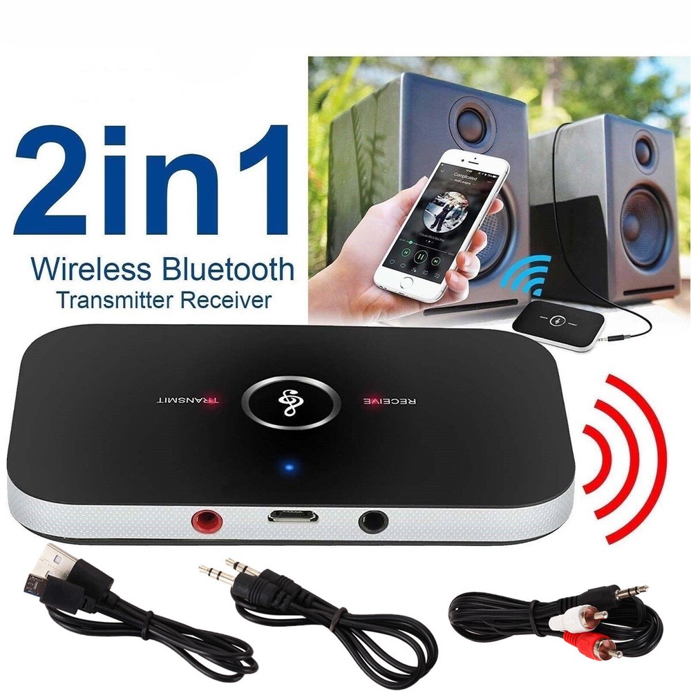 2 rechargeable Bluetooth transmitter receiver 2-in-1 wireless audio adapter