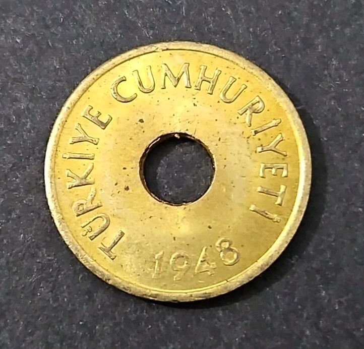 1948 Turkey 1 Kurus Circulated (KM.# 881)