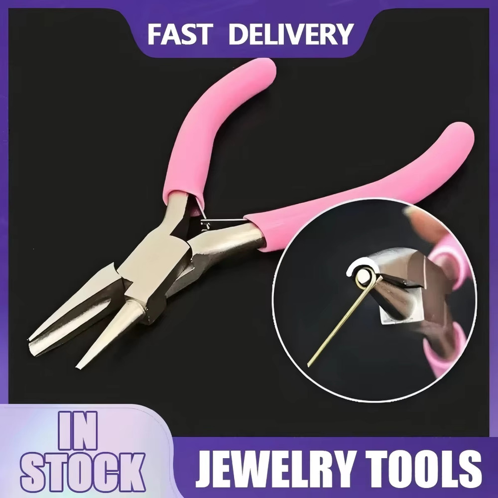 5in Round Concave Pliers Jewelry Making Precision Wire Loop Tool