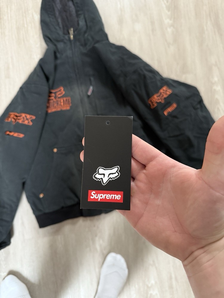 Supreme x Fox Racing Hooded Work Jacket Black Size XL