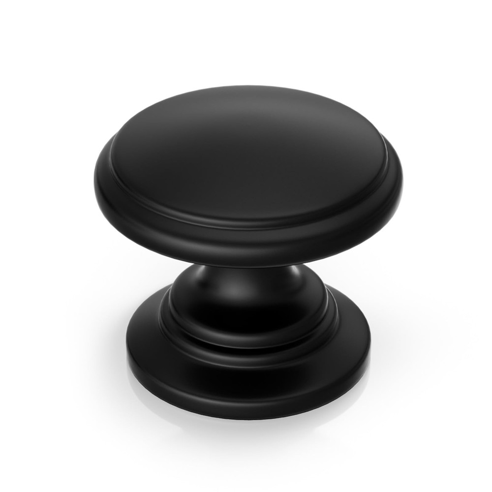 Goldenwarm 25 Pack Cabinet Knobs Black Cabinet Knobs Round Black Drawer Pulls...