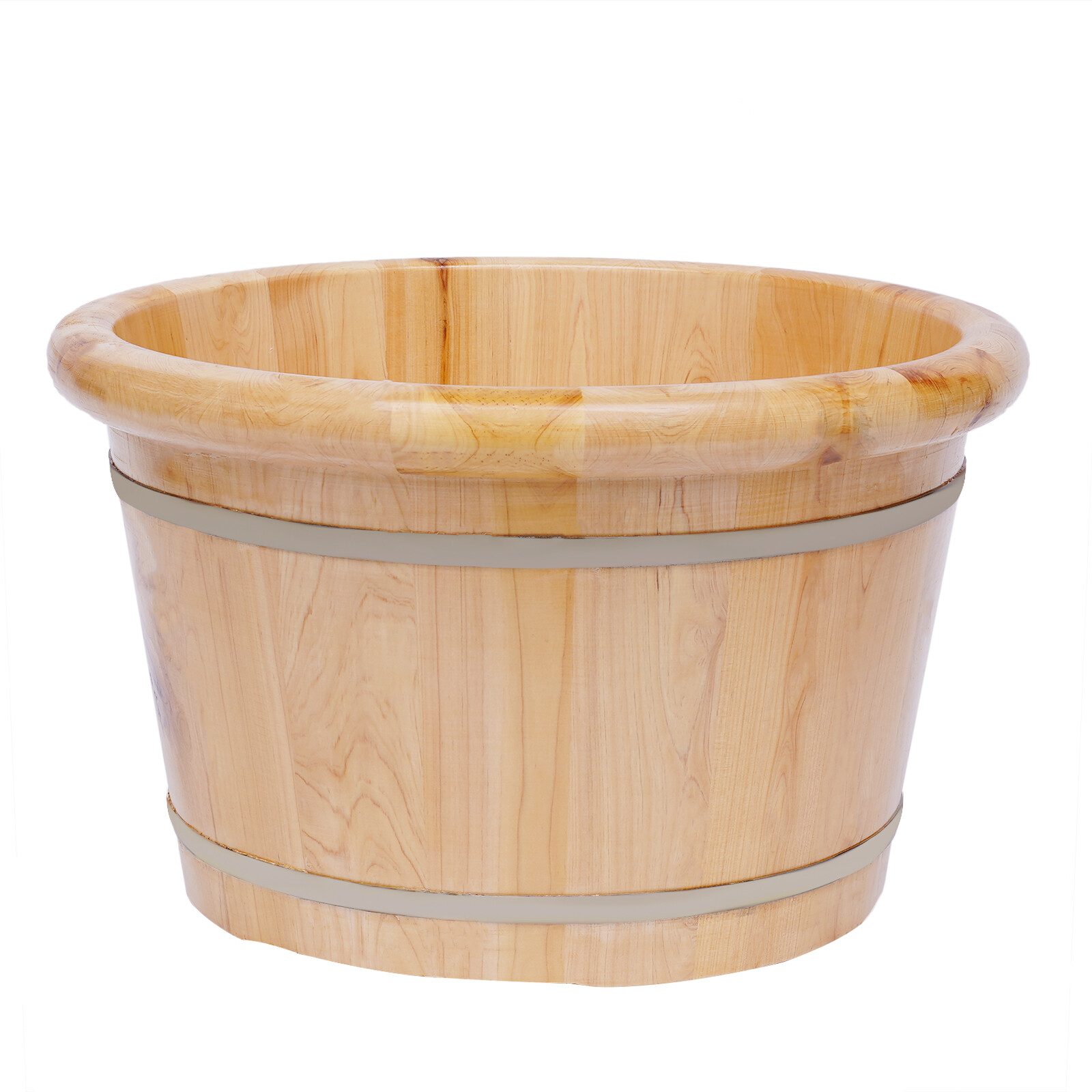 Cedar Wood Foot Basin Wooden Bucket Foot Bath Massage Plus Cover Plate +Massager
