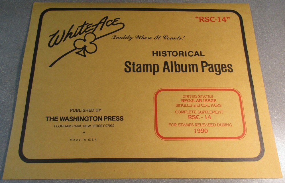 WHITEACE RSC-14 HISTORICAL STAMP ALBUM PAGES STAMPS RELEASED 1990 W/FREE SHP.