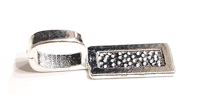 20 Large Silver Plated Rectangle Glue on Bails, 4 Cameos, Cabochons, Glass, Nice